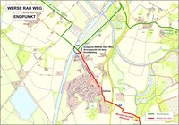 Endpunkt Werse Rad Weg in Münster