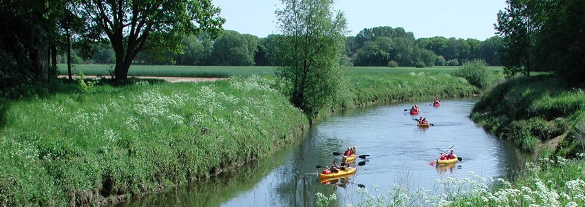 Kanufahren auf Ems und Werse