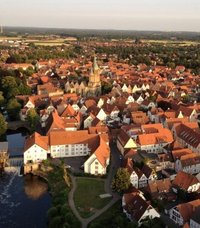 Warendorf von oben aus dem Ballon