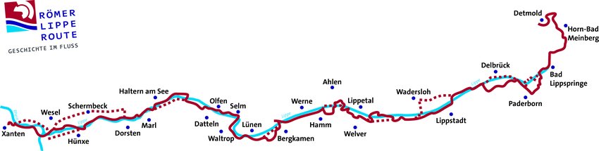 Karte Römer-Lippe-Route